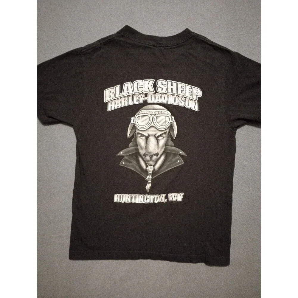 Black Sheep Harley Davidson T Shirt Men’s Small 2017 Black Huntington WV